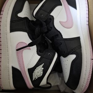 Kids Black and Pink JORDAN 1s